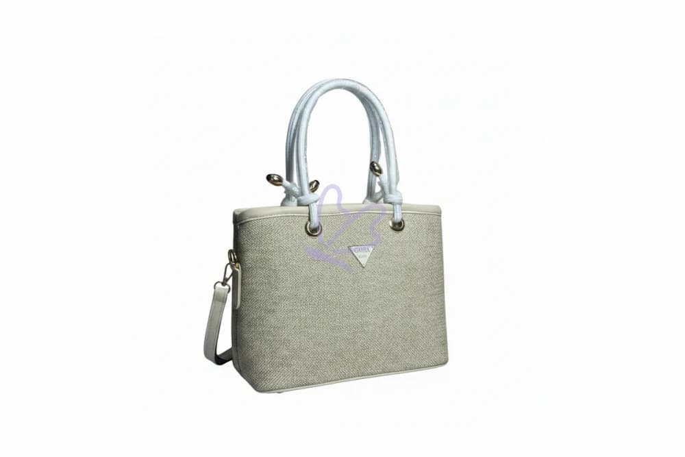 Elegant Beige Women’s Handbag with Detachable Shoulder Strap