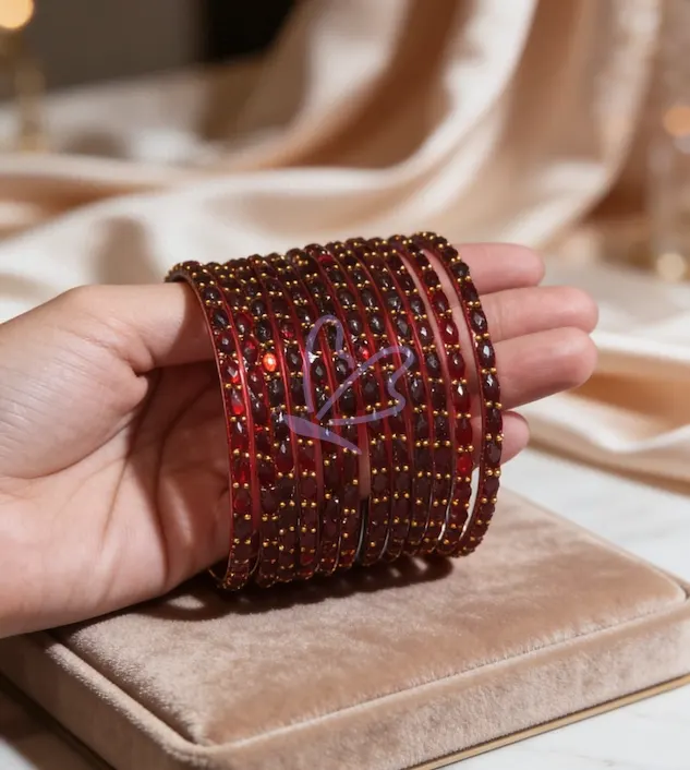 Kacher Churi — Traditional Glass Bangles Set