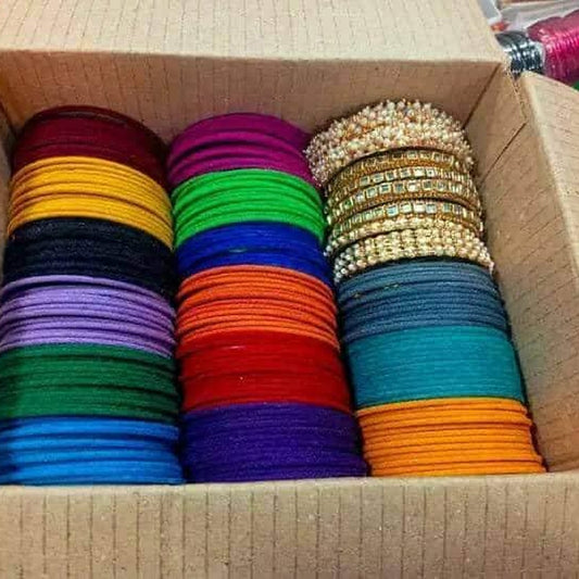 15 Dozen Velvet Garja, Kundan & Pearl Set