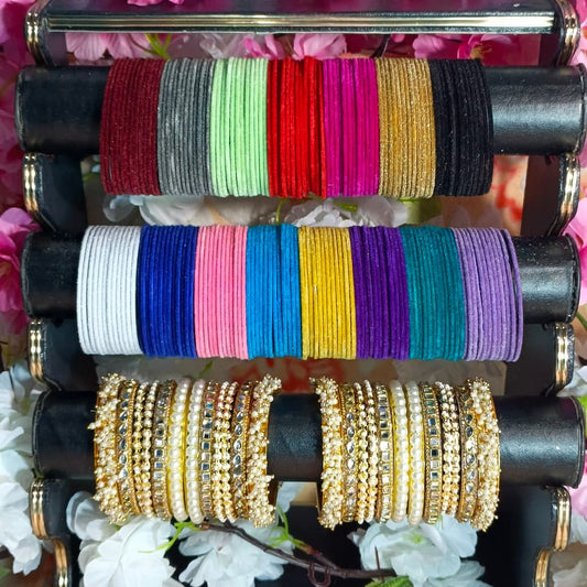 Velvet 15 Dozen Pearl, Garja, Kundan, Pradip Kundan & Big Puti Set