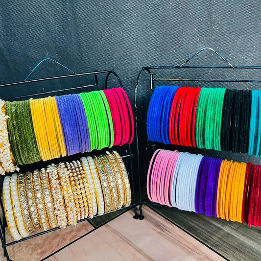 Velvet 15 Dozen Garja, Pearl, Big Puti, Pradip Kundan & Kundan Set